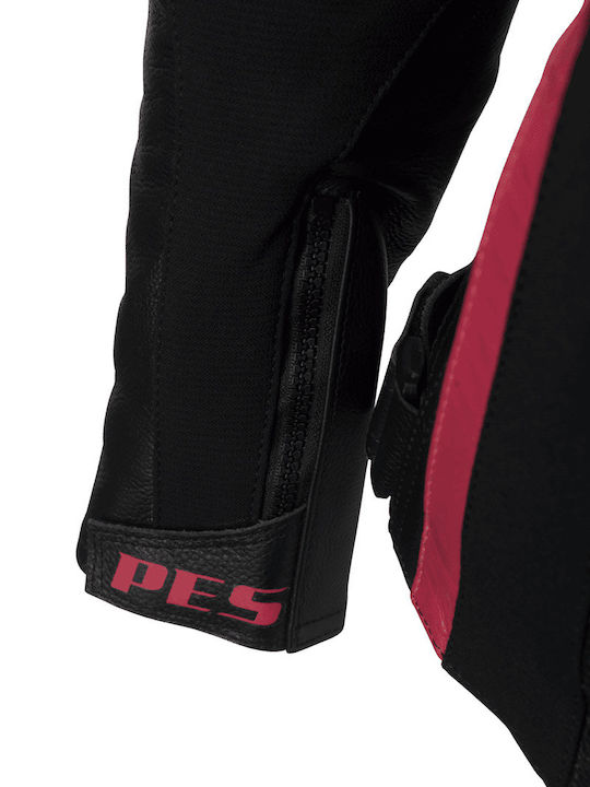 Femeiesc Geacă de motocicletă De piele Waterproof Black Pink