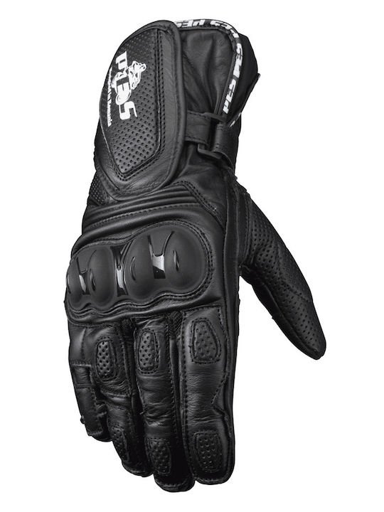 Winter Herren Motorradhandschuhe Leder Schwarz
