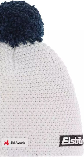 Pom Pom Beanie Ανδρικός Σκούφος Πλεκτός σε Λευκό χρώμα