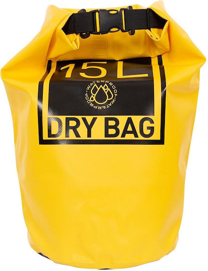 Trespass Sunrise Dry Bag Waterproof Backpack 15L Yellow