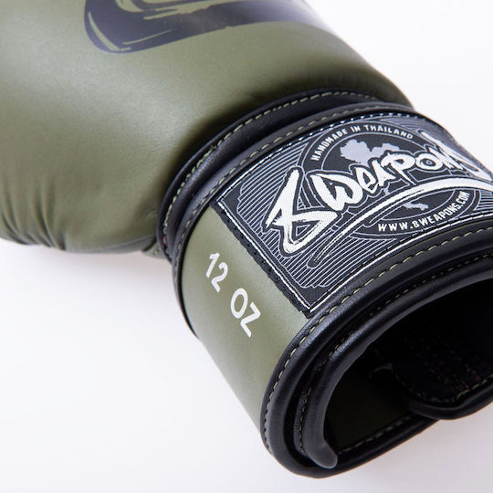 8 Weapons Big 8 Premium Boxing Gloves Leather for Match Green