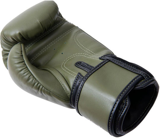 8 Weapons Big 8 Premium Boxhandschuhe Leder für Kampf Grün