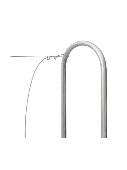 vidaXL Καυσόξυλων Inox Ράφι Αποθήκευσης Ξύλων 300x25x150cm Ασημί