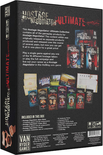Настолна игра Hostage Negotiator Ultimate Box за 1 играч 14+ години (EN) Van Ryder Games