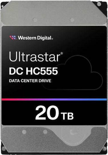 Western Digital Ultrastar HC555 20TB HDD Σκληρός Δίσκος 3.5" SAS 3.0 7200rpm με 512MB Cache για Server 0B48724