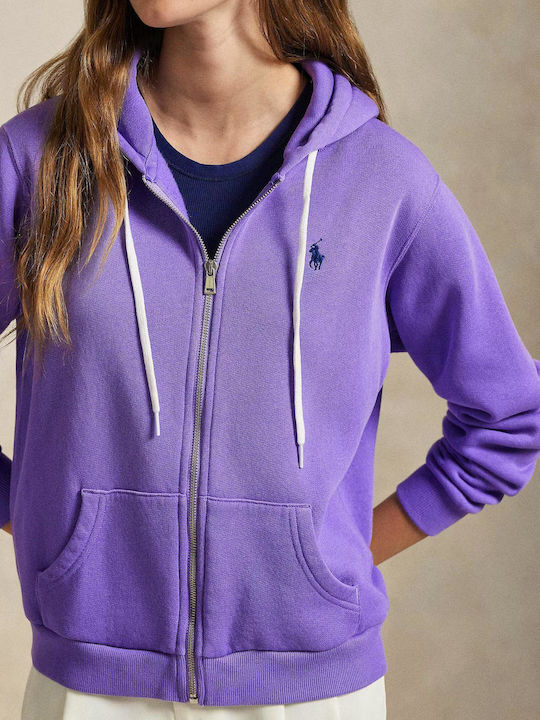 Ralph Lauren Women's Hooded Fleece Cardigan MOV