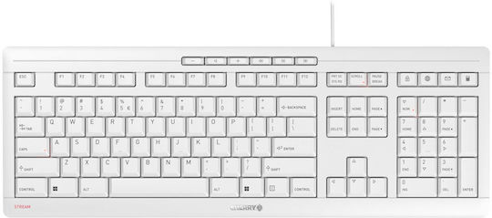 Cherry Stream Keyboard TKL Nur Tastatur Englisch US Weiß