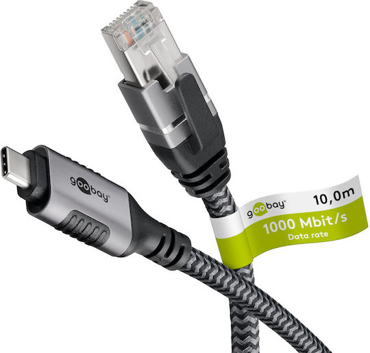 Goobay Μετατροπέας USB-C / RJ-45 male σε RJ-45 female 1τμχ 70754