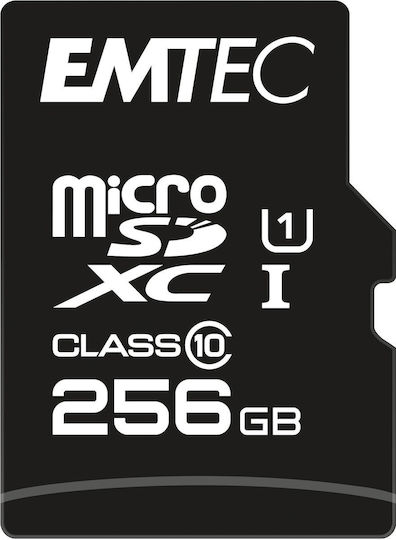 Emtec Elite Gold microSDXC 256GB U1 UHS-I 85MB/s Memory Card with Adapter