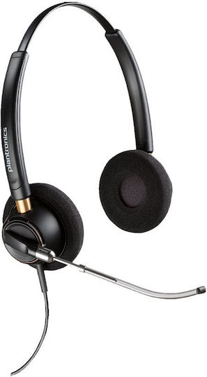 Poly Ep 520v Hs On Ear Multimedia Ακουστικά με μικρόφωνο και σύνδεση 3.5mm Jack