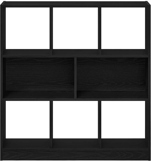 Bibliothek Schwarz Eiche 97.5x29.5x100cm