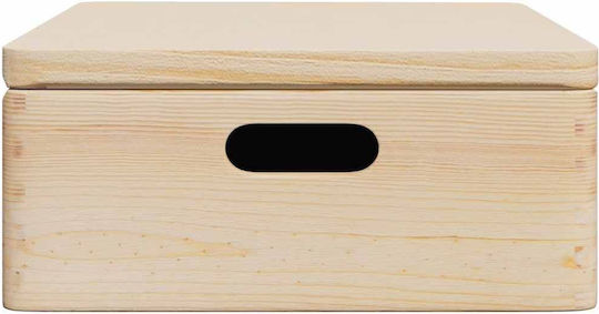 vidaXL Wooden Storage Box with Lid Brown 40x30x13cm 1pcs