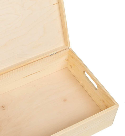 vidaXL Wooden Storage Box with Lid Brown 40x30x13cm 1pcs