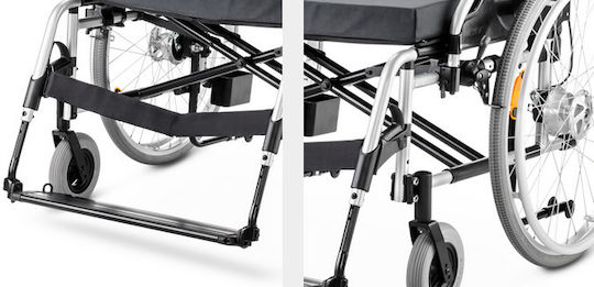 Meyra Eurochair XXL 1.760 Wheelchair Light Type with Simple Back Wheelchair 200kg 50cm