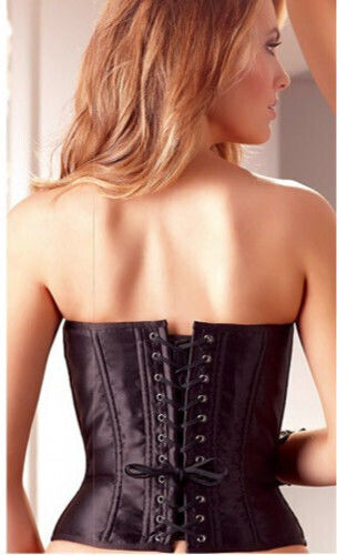 Cottelli Collection Corset with Integrated Bones Black