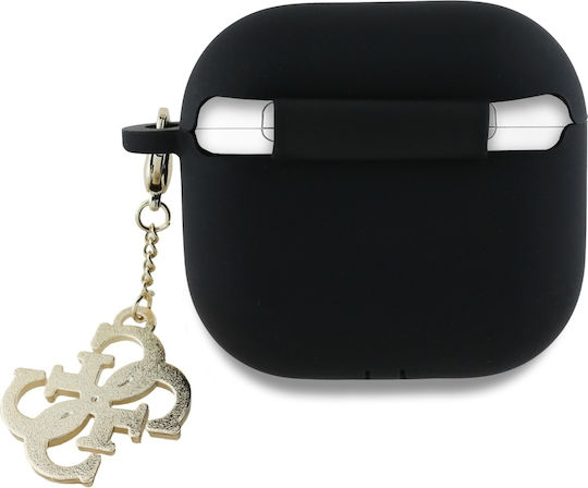 Guess Charm Case Silicone in Black color for Apple AirPods 4