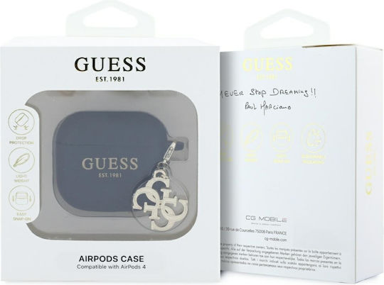 Guess Charm Case Silicone in Black color for Apple AirPods 4