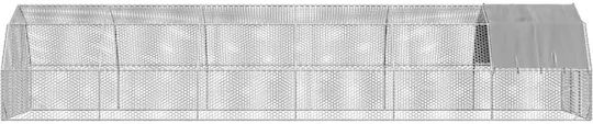 Vidaxl Chicken Run Roof 2.5x12x2.25 m Galvanized Steel Silver