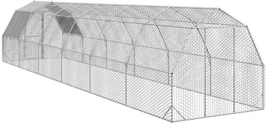 Vidaxl Chicken Run Roof 2.5x12x2.25 m Galvanized Steel Silver