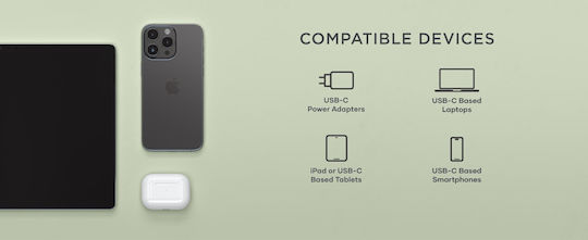 Satechi St-qcawm Wearable Charger Apple Watch, AirPods Gray