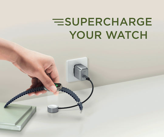 Satechi St-qcawm Wearable Charger Apple Watch, AirPods Gray