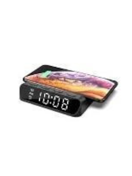 Havit Настолен Часовник с Аларма & Безжично Зареждане Черен W3031