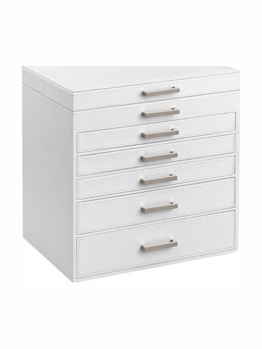 Κουτί Κοσμημάτων Βελούδινο Λευκό 30.2x21x31.3cm Κουτί Κοσμημάτων Βελούδινο Λευκό 30.2x21x31.3cm