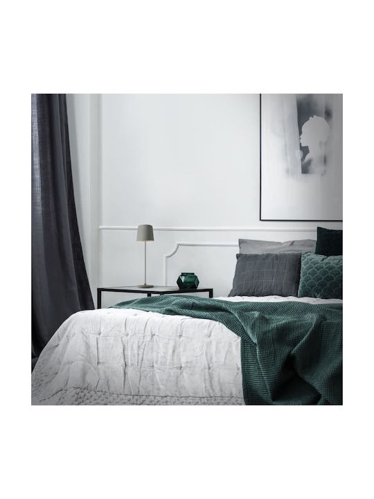 Brilliant Metall Tischlampe LED mit Gray Schirm und Basis