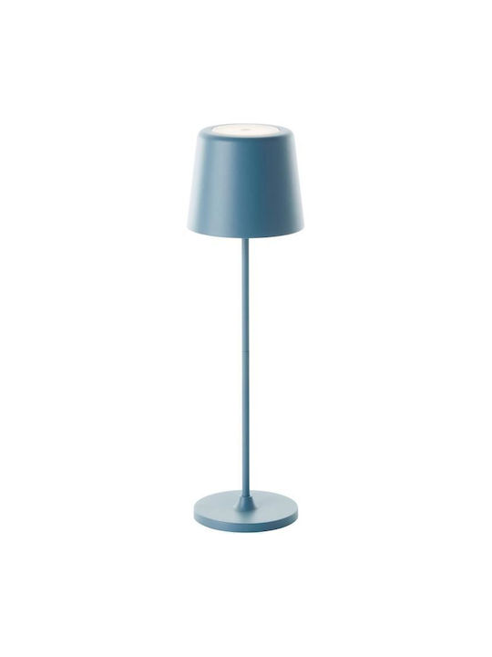 Brilliant Metal Lampă de masă LED cu Abajur Albastru și Bază
