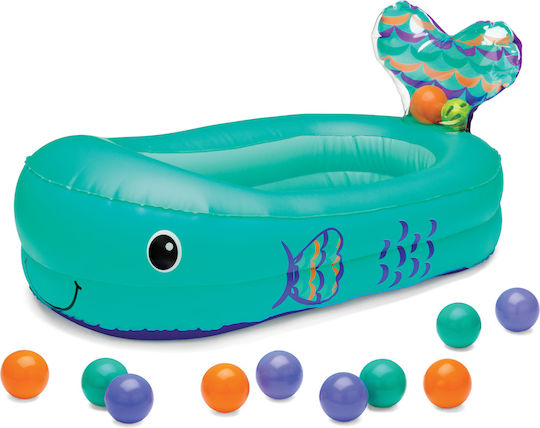 Infantino Aufblasbares Baby Badewanne mit Thermometer Türkis