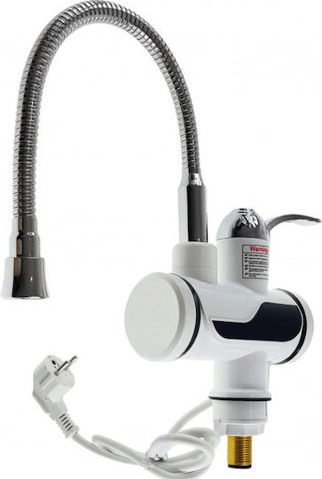 Robinet electric flexibil pentru încălzirea apei, afișaj LED, putere 3000 W, apă caldă instantanee 30°C-60°C