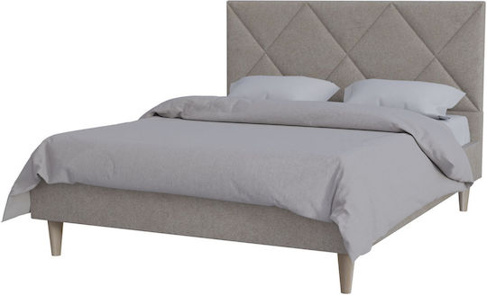 Fortuna Κρεβάτι Υπέρδιπλο για Στρώμα 160x200cm Μπεζ