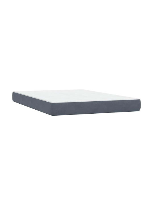 Doppelbett Bezogen mit Stoff Dunkelgrau mit Lattenrost & Matratze 160x210cm