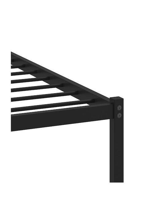 Легло King Size Дървено Кафяво с Дъски за Матрак 193x203см
