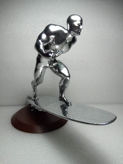 Silber Surfer Figur 3D Gedruckt Höhe 23 cm-20 cm 1:8