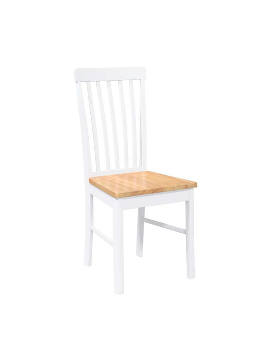 Dining Room Wooden Chair White 42.5x48x94cm 2pcs
