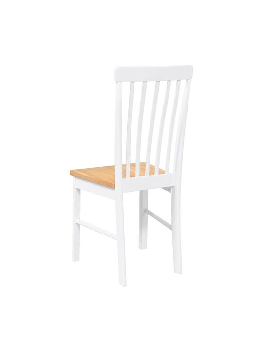 Dining Room Wooden Chair White 42.5x48x94cm 2pcs