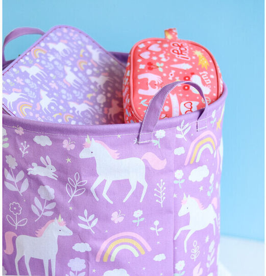 A Little Lovely Company Children's Storage Basket made of Fabric Purple 40x40x50cm 1pcs