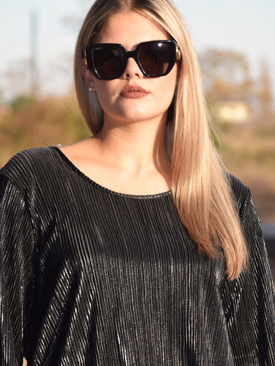 Plus Size Γυναικεία Μπλούζα Μαύρο
