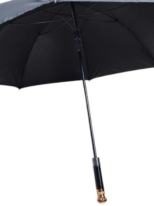 Regenschirm mit Gehstock Rot