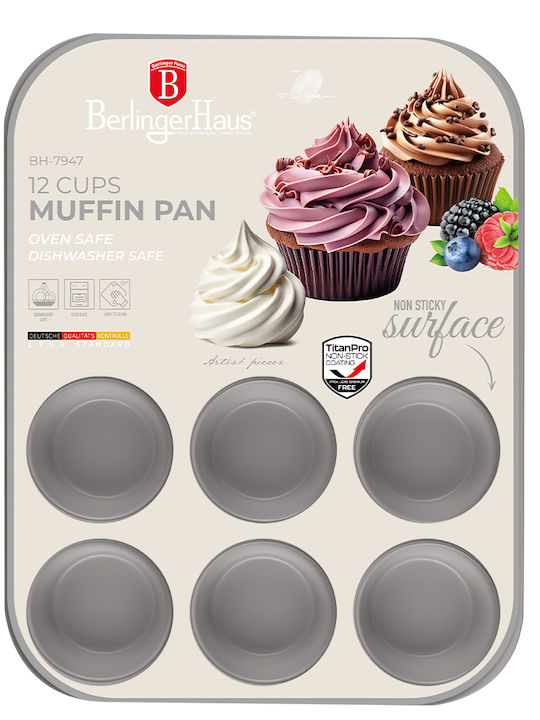 Berlinger Haus Φόρμα Ζαχαροπλαστικής για Cupcakes/Muffins 12 Θέσεων 35x26.5x3εκ.
