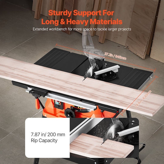 Vevor Battery Powered Bench Saw 1800W & Cutting Disc Diameter 254mm MGTJGDZJ10YCA9SCGV2