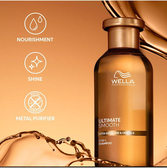 Wella Ultimate Smooth Σαμπουάν Αναδόμησης/Θρέψης & Διατήρησης Χρώματος 250ml