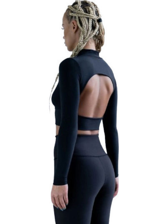 Damen Langes Formendefiniertes Hohe Taille Push-up Leggings Schwarz
