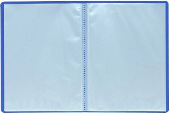 Logigraf Soft Elegant Folder 10 Transparent Pockets A4 4 Colors Blue