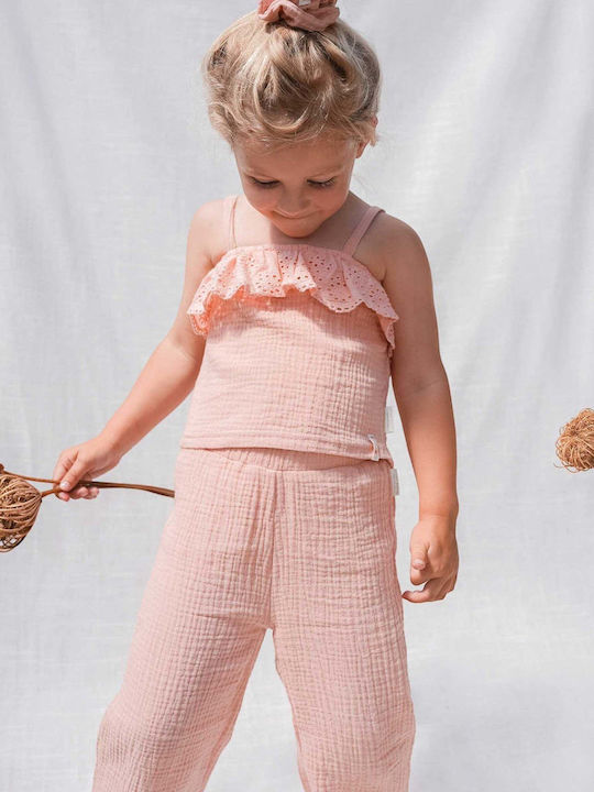 Kids' Pants Flower Pink