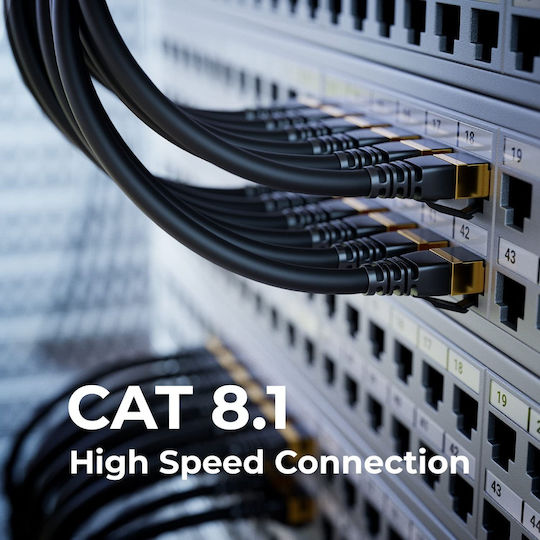 DeleyCON S/FTP Cat.8.1 Καλώδιο Δικτύου Ethernet 5m Μαύρο