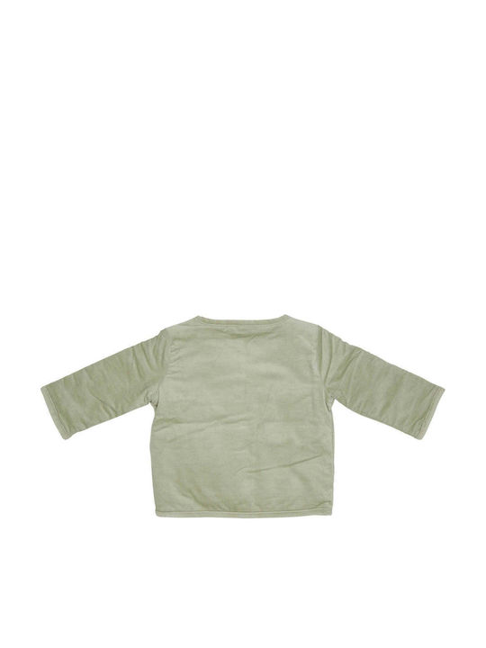 Kids' Casual Jacket Double Sided with Lining Vintage Sunny Stripes, Green