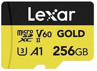 Lexar Професионална MicroSDXC 256GB U3 V60 A1 UHS-II 180MB/s с адаптер