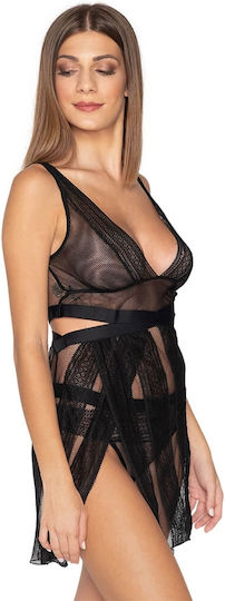 Luna Sexy Babydoll Μαύρο